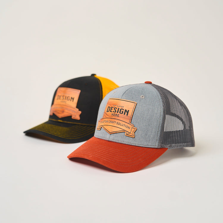 a picture of custom trucker hats