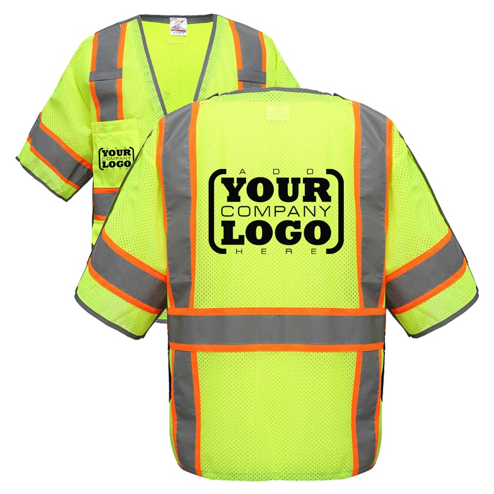 2705 Class 3 Hi Vis Reflective Breakaway Safety Vest - Custom Craft Solution