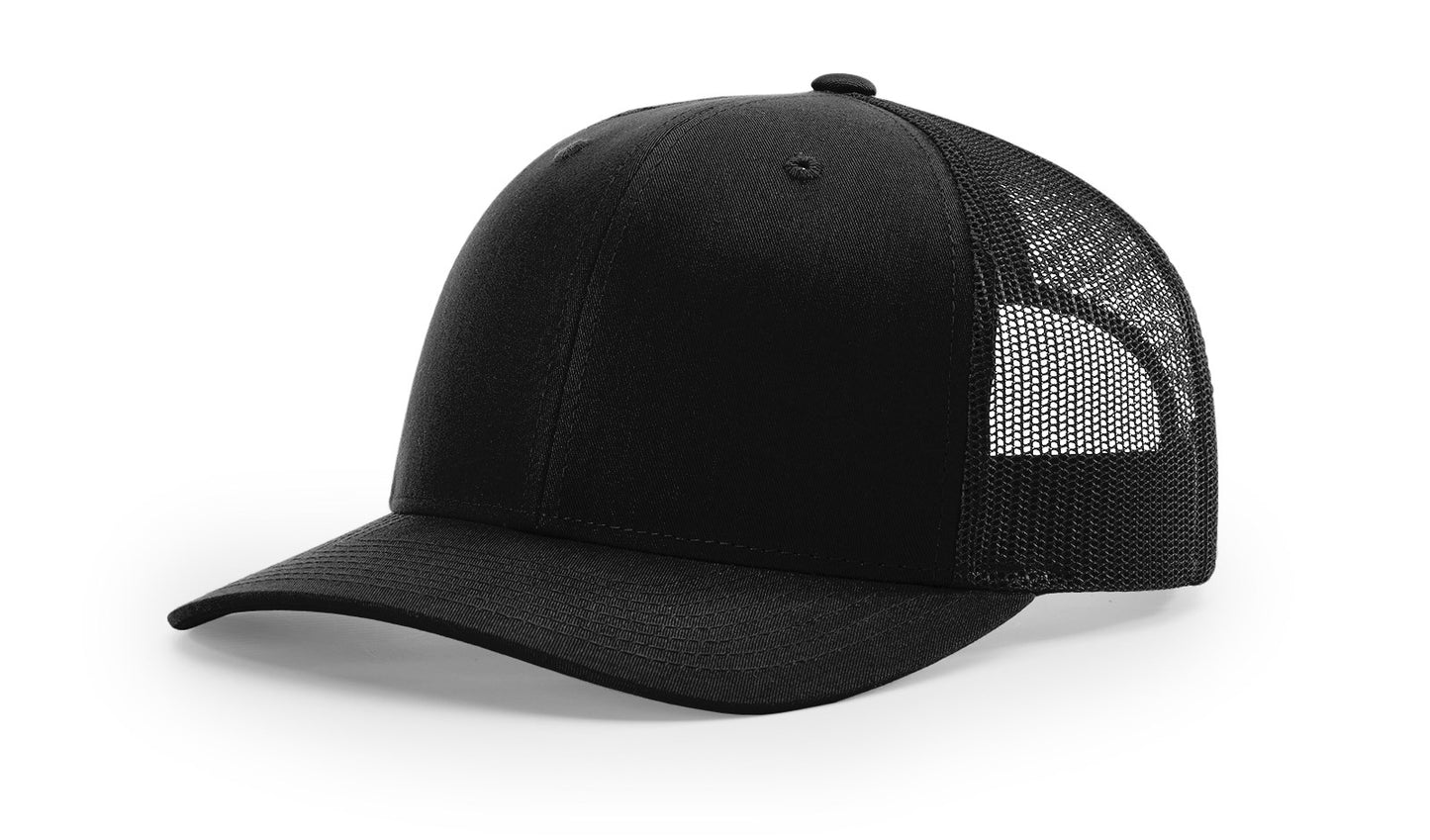 Custom Richardson 112 Trucker Hats - Black