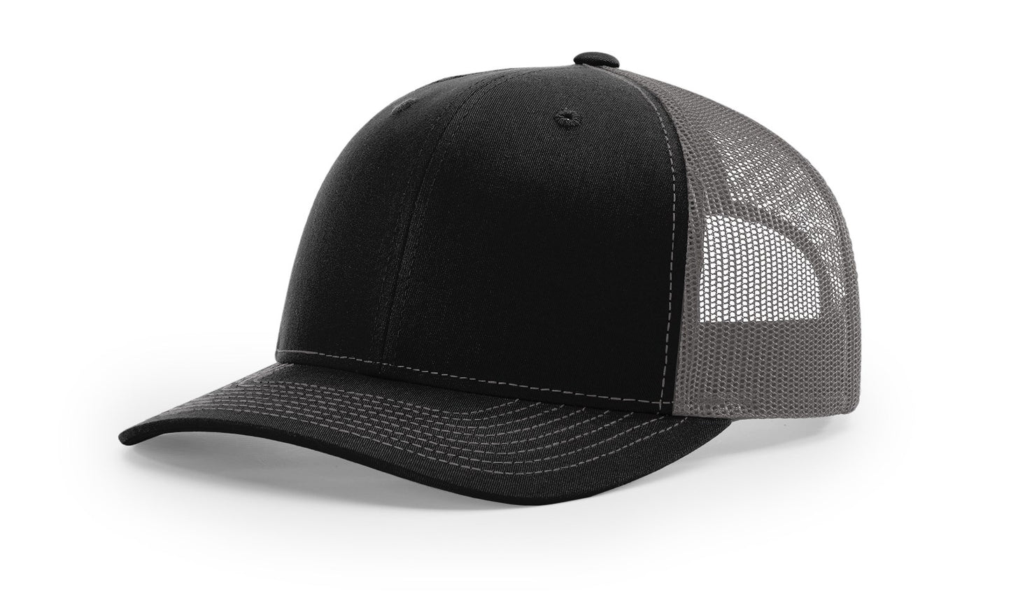 Custom Richardson 112 Trucker Hats - Black Charcoal