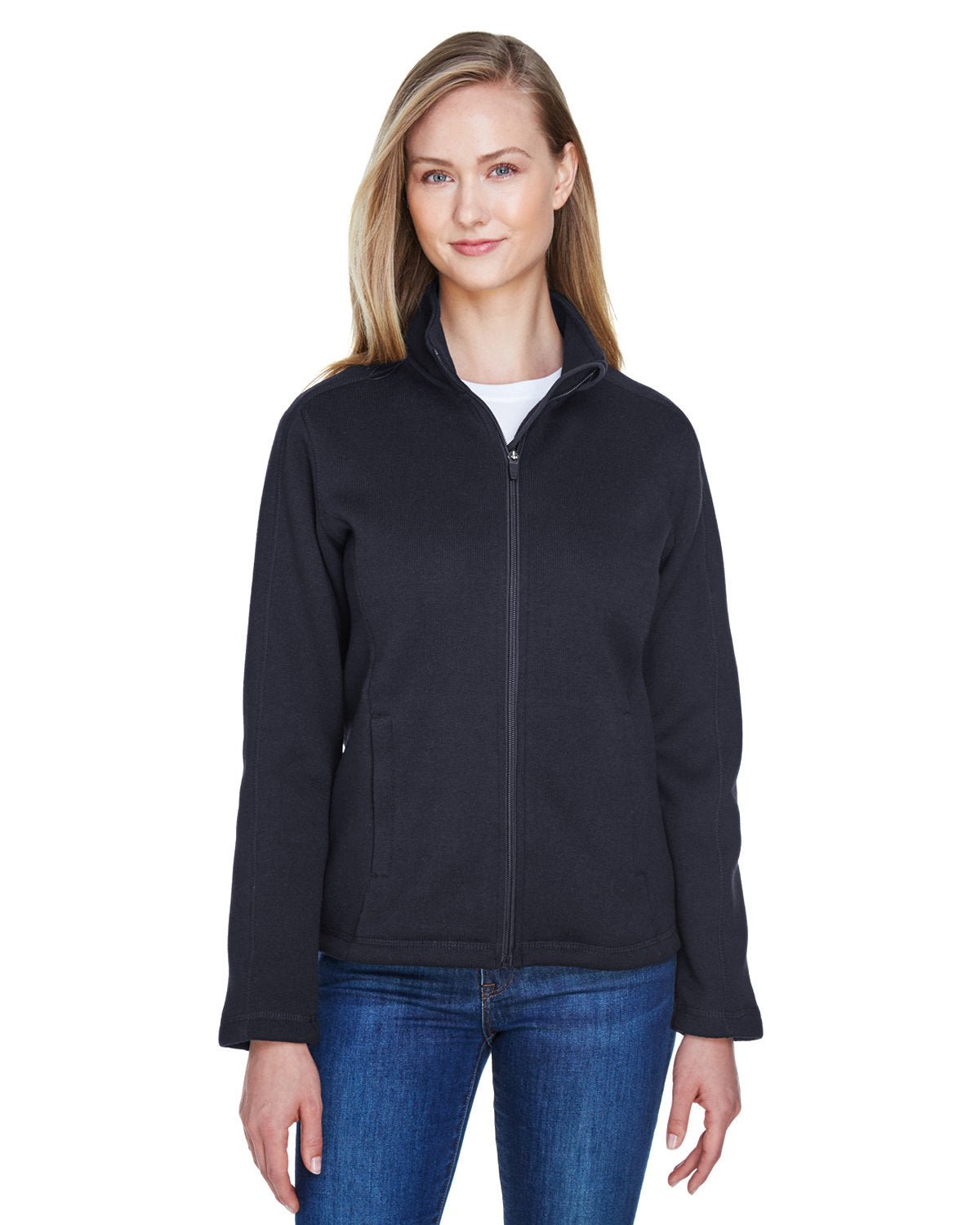 Devon & Jones Ladies' Bristol Full - Zip Sweater Fleece Jacket - Custom Craft Solution