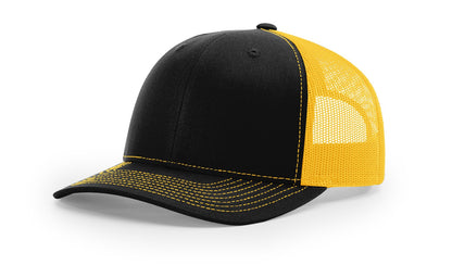 Custom Richardson 112 Trucker Hats - Black Gold