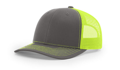 Custom Richardson 112 Trucker Hats - Charcoal Neon Yellow