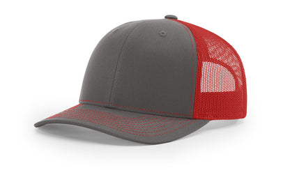 Custom Richardson 112 Trucker Hats - Charcoal Red