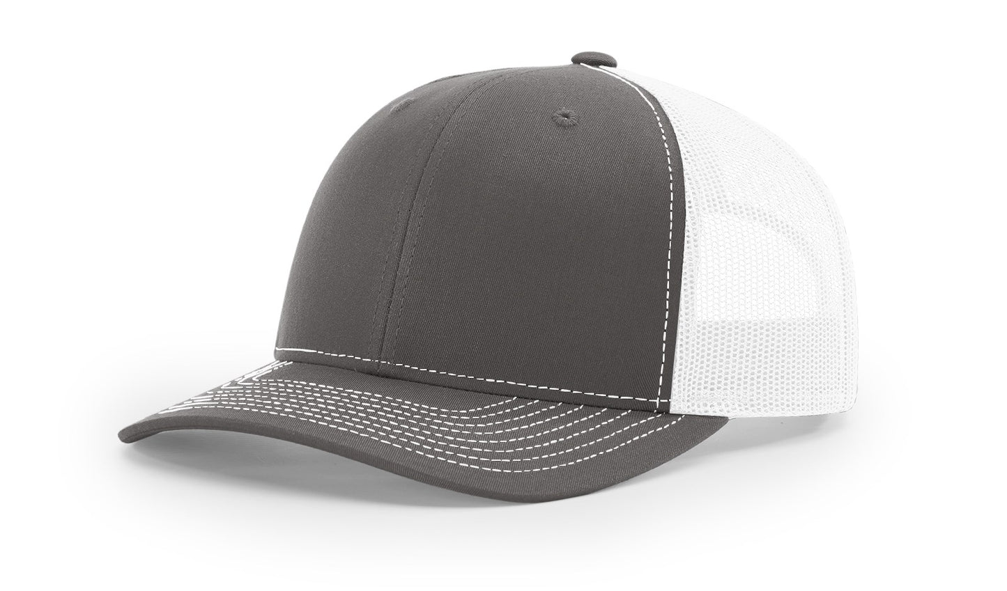 Custom Richardson 112 Trucker Hats - Charcoal White