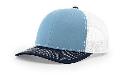 Custom Richardson 112 Trucker Hats - Columbia White Navy