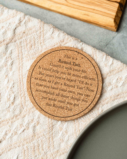 4" Cork Round Coasters 7mm with Custom Logo - Custom Craft Solution