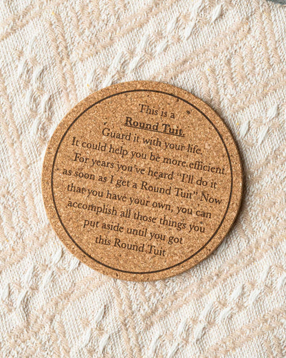 4" Cork Round Coasters 7mm with Custom Logo - Custom Craft Solution