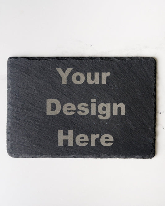 6" x 9" Customized Slate Plate with Laser Engraving - Custom Craft Solution