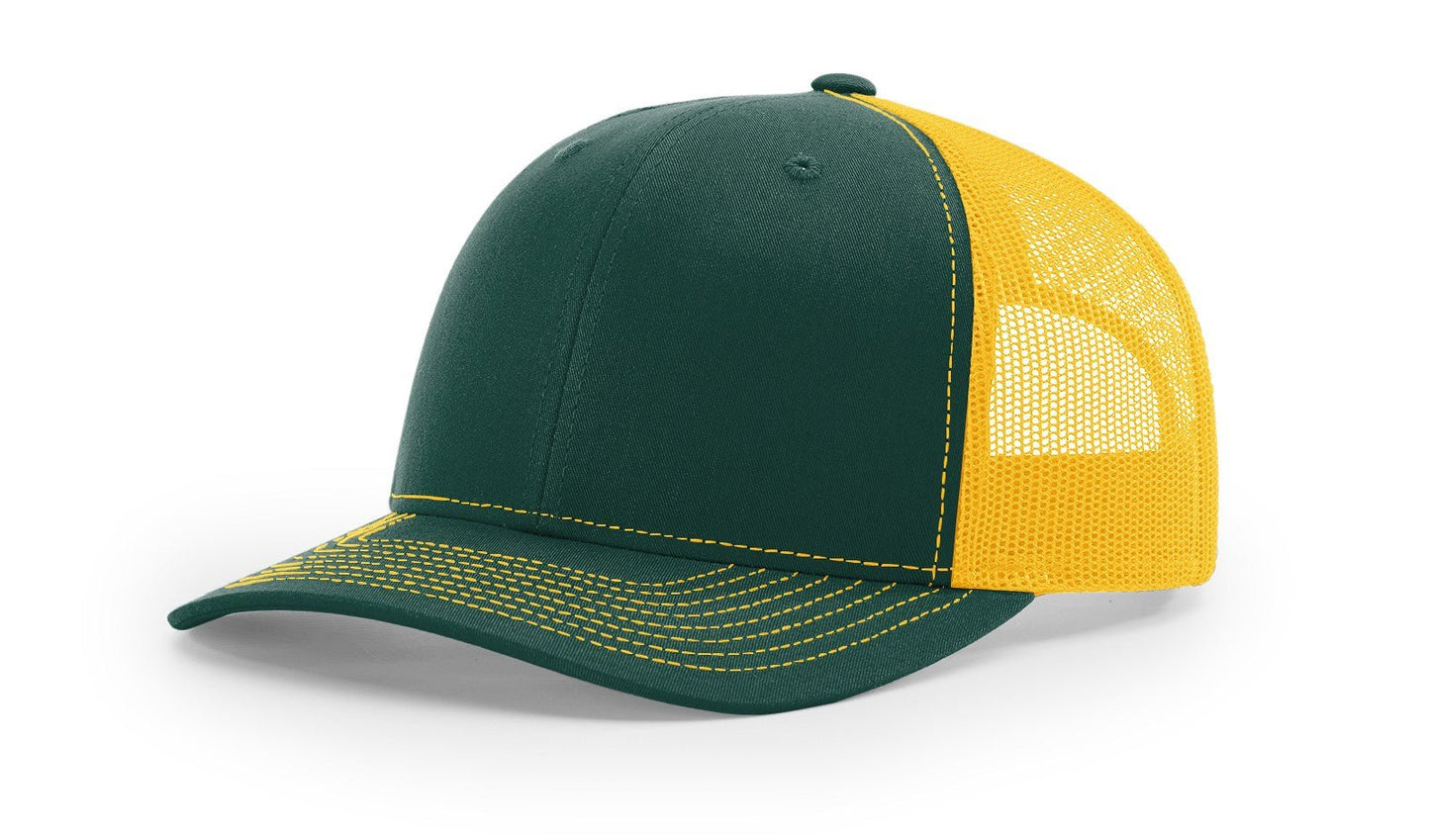 Custom Richardson 112 Trucker Hats - Dark Green Gold