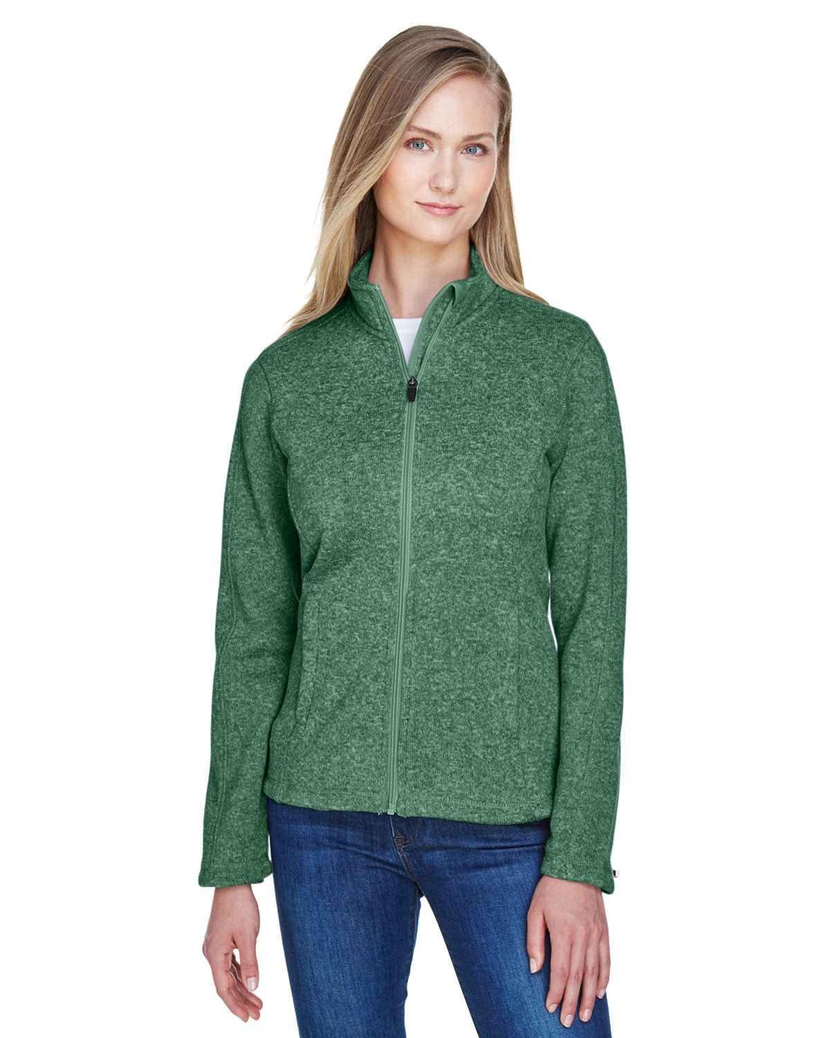 Devon & Jones Ladies' Bristol Full - Zip Sweater Fleece Jacket - Custom Craft Solution