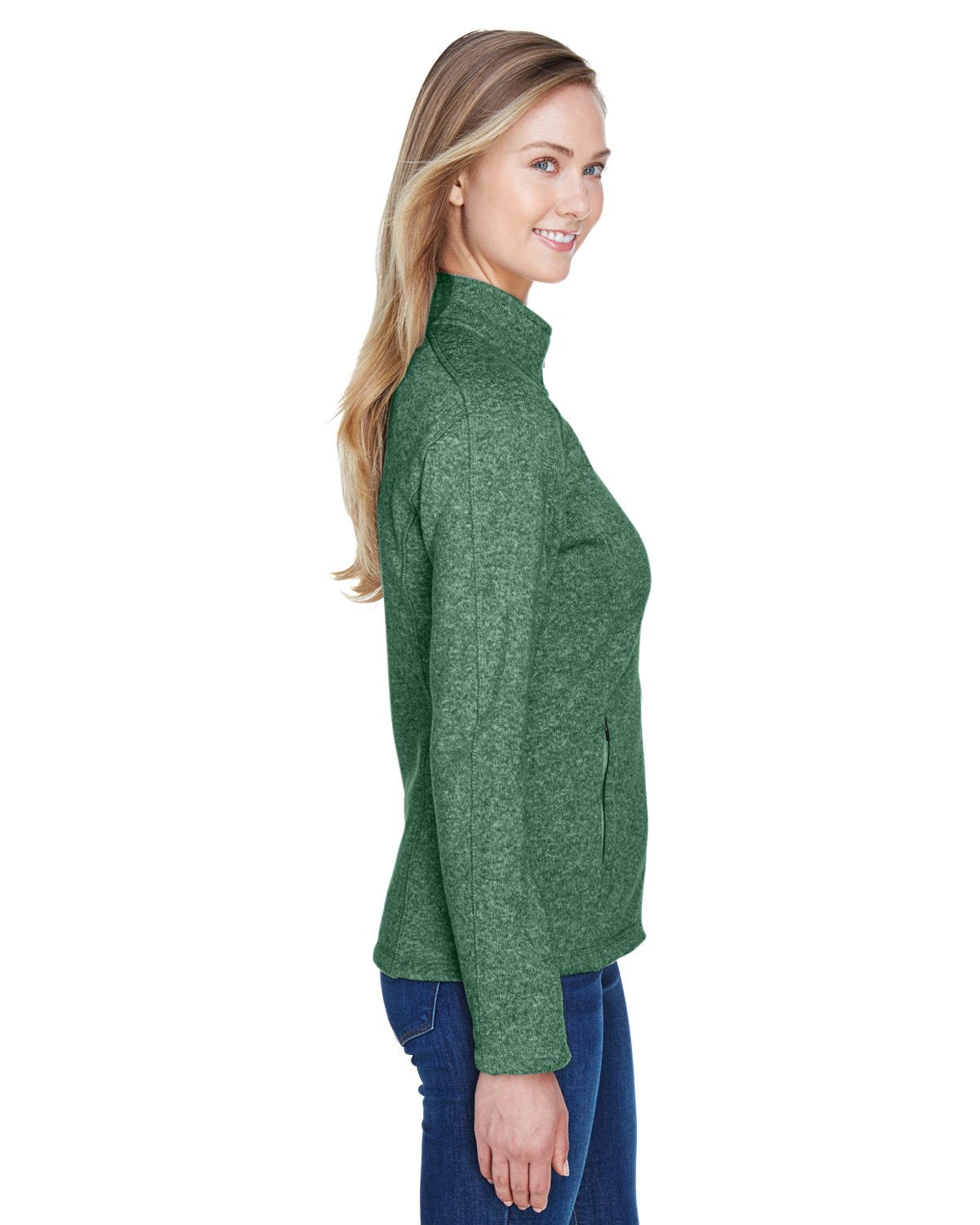 Devon & Jones Ladies' Bristol Full - Zip Sweater Fleece Jacket - Custom Craft Solution