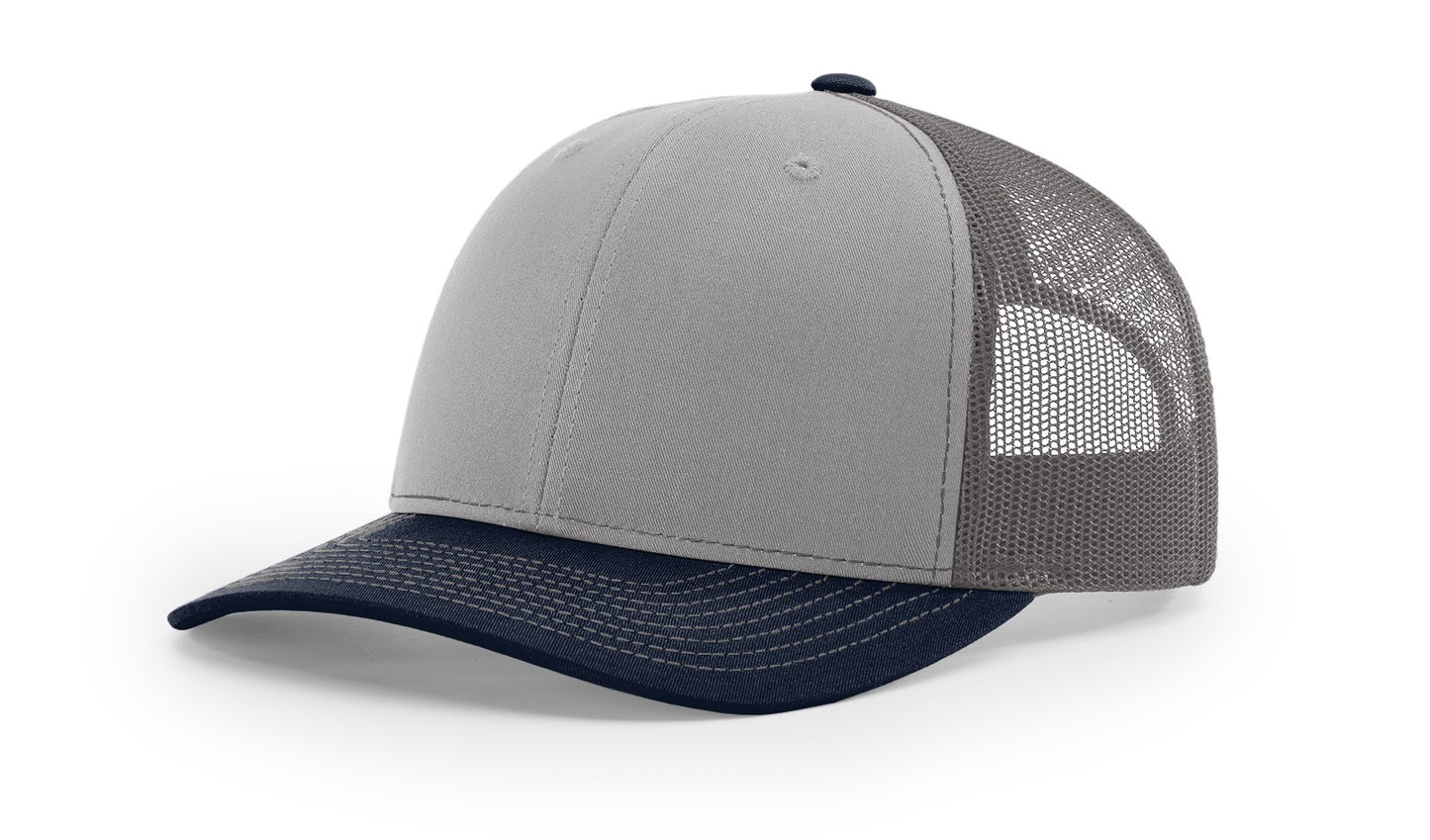 Custom Richardson 112 Trucker Hats - Grey Charcoal Navy