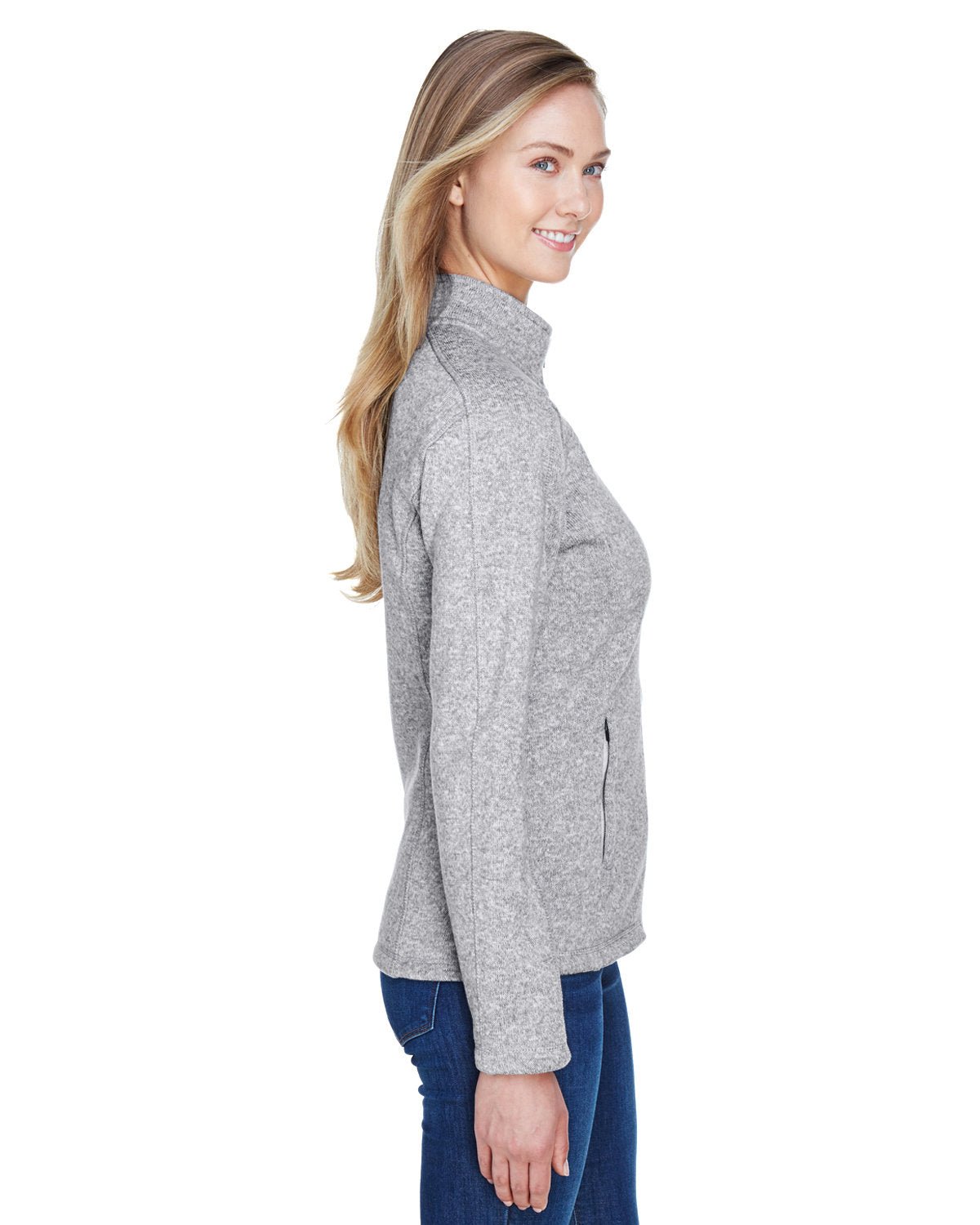 Devon & Jones Ladies' Bristol Full - Zip Sweater Fleece Jacket - Custom Craft Solution