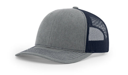 Custom Richardson 112 Trucker Hats - Heather Grey Navy