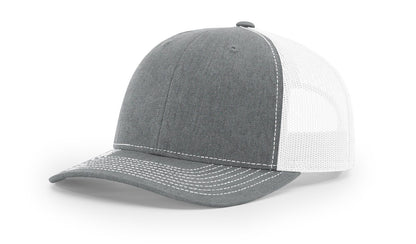 Custom Richardson 112 Trucker Hats - Heather Grey White