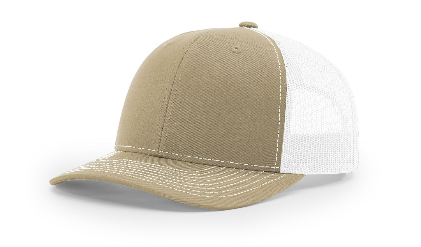 Custom Richardson 112 Trucker Hats - Khaki White