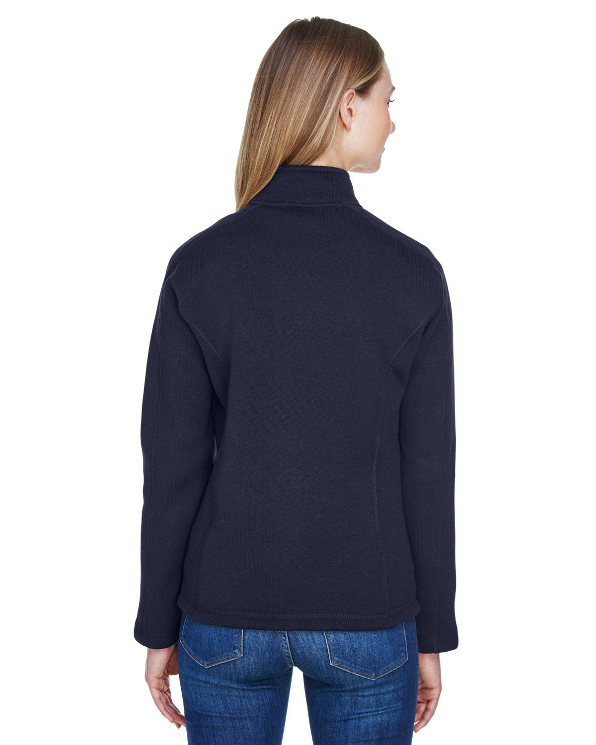 Devon & Jones Ladies' Bristol Full - Zip Sweater Fleece Jacket - Custom Craft Solution