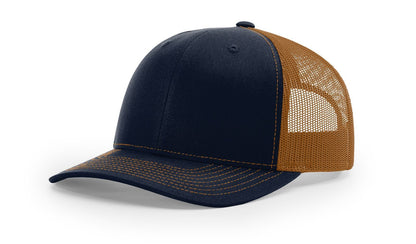 Custom Richardson 112 Trucker Hats - navy Caramel