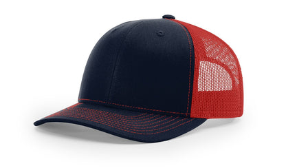 Custom Richardson 112 Trucker Hats - Navy Red