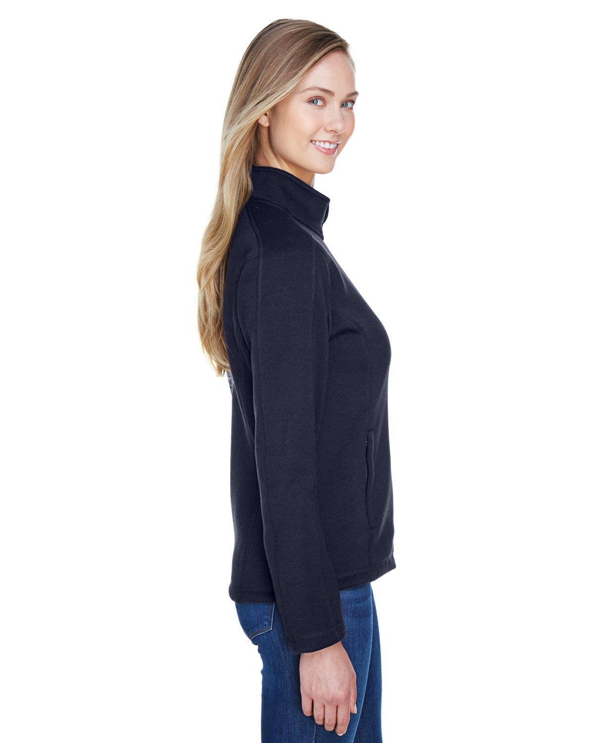 Devon & Jones Ladies' Bristol Full - Zip Sweater Fleece Jacket - Custom Craft Solution