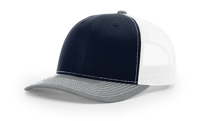 Custom Richardson 112 Trucker Hats - Navy White Heather Grey