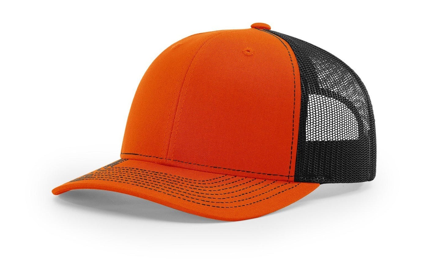 Custom Richardson 112 Trucker Hats - Orange Black