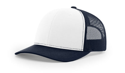 Custom Richardson 112 Trucker Hats - White navy