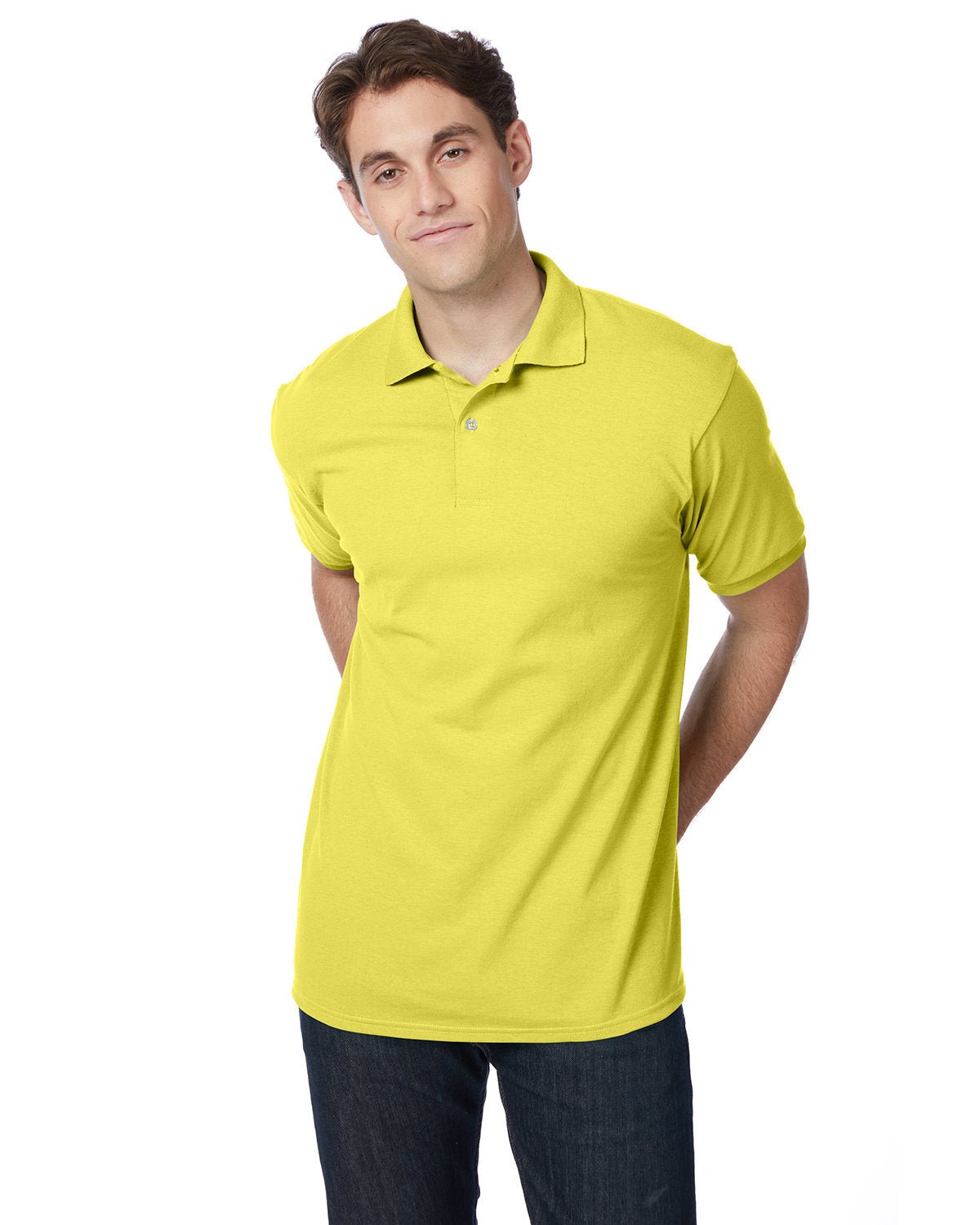 Hanes Adult EcoSmart® Jersey Knit Polo - Custom Craft Solution