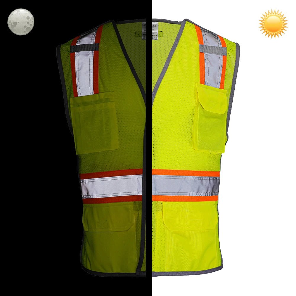 DV2123BA Class 2 Breakaway Safety Vest - custom safety vests contrast