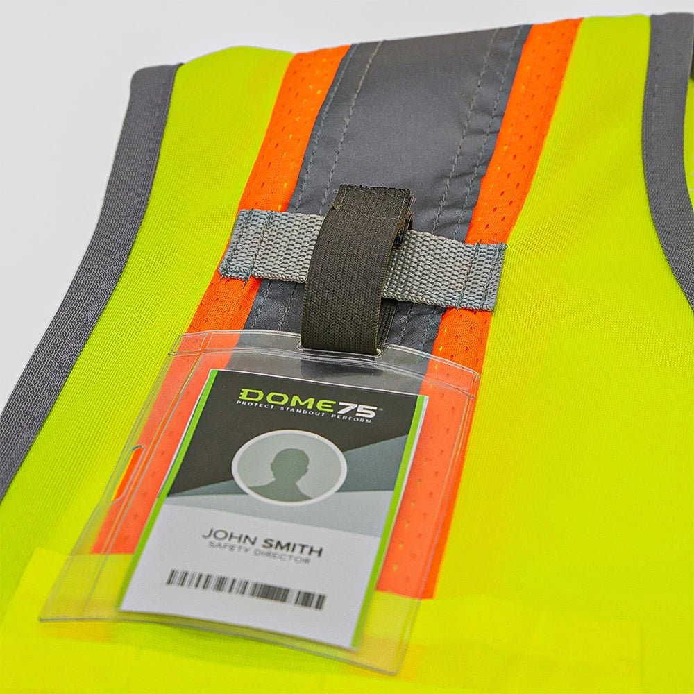 DV2123S Class 2 HiVis Solid Front Contrast Safety Vest - custom safety vests shoulder strap detail