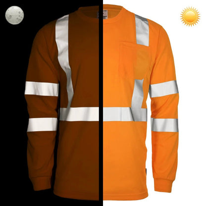 DSL1431 HiVis ANSI Class 3 Viz - Dri Long Sleeve Safety Shirt - Custom Craft Solution