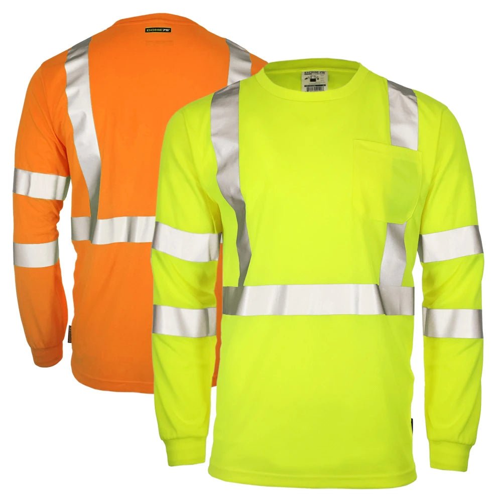 DSL1431 HiVis ANSI Class 3 Viz - Dri Long Sleeve Safety Shirt - Custom Craft Solution