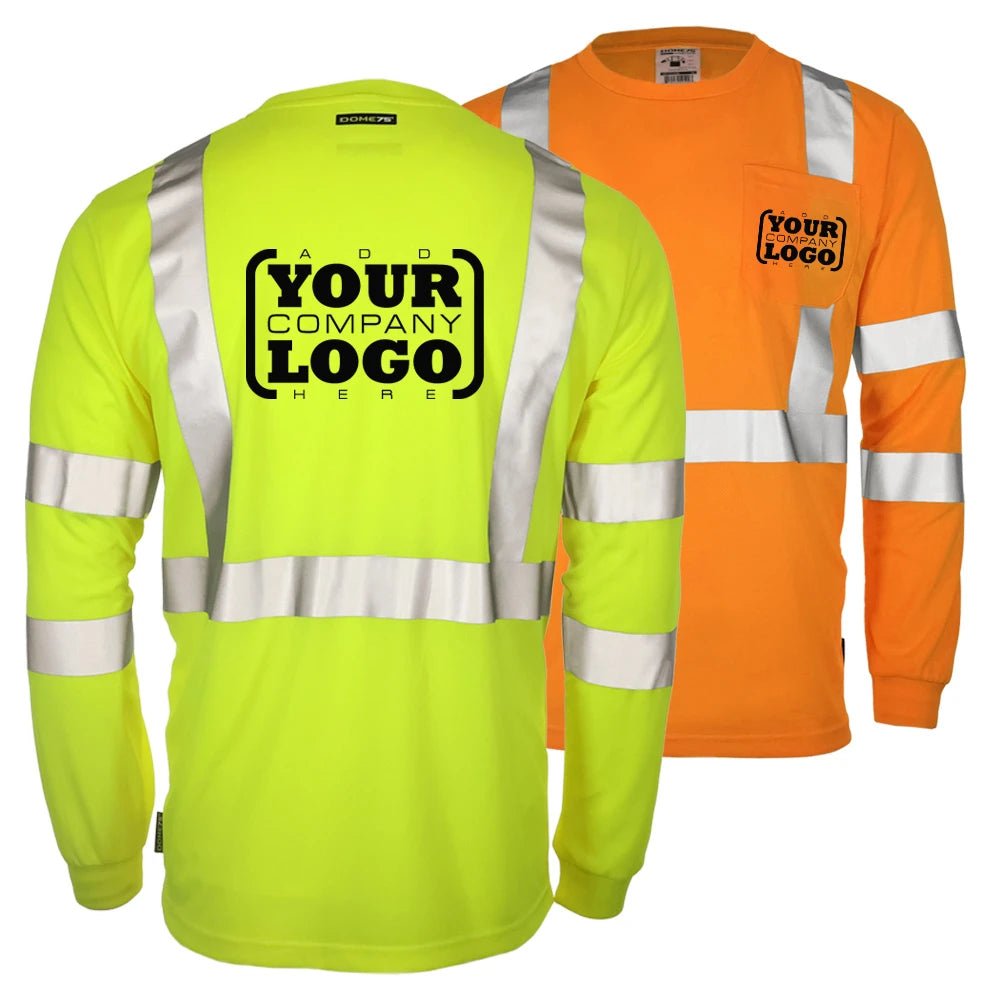 DSL1431 HiVis ANSI Class 3 Viz - Dri Long Sleeve Safety Shirt - Custom Craft Solution