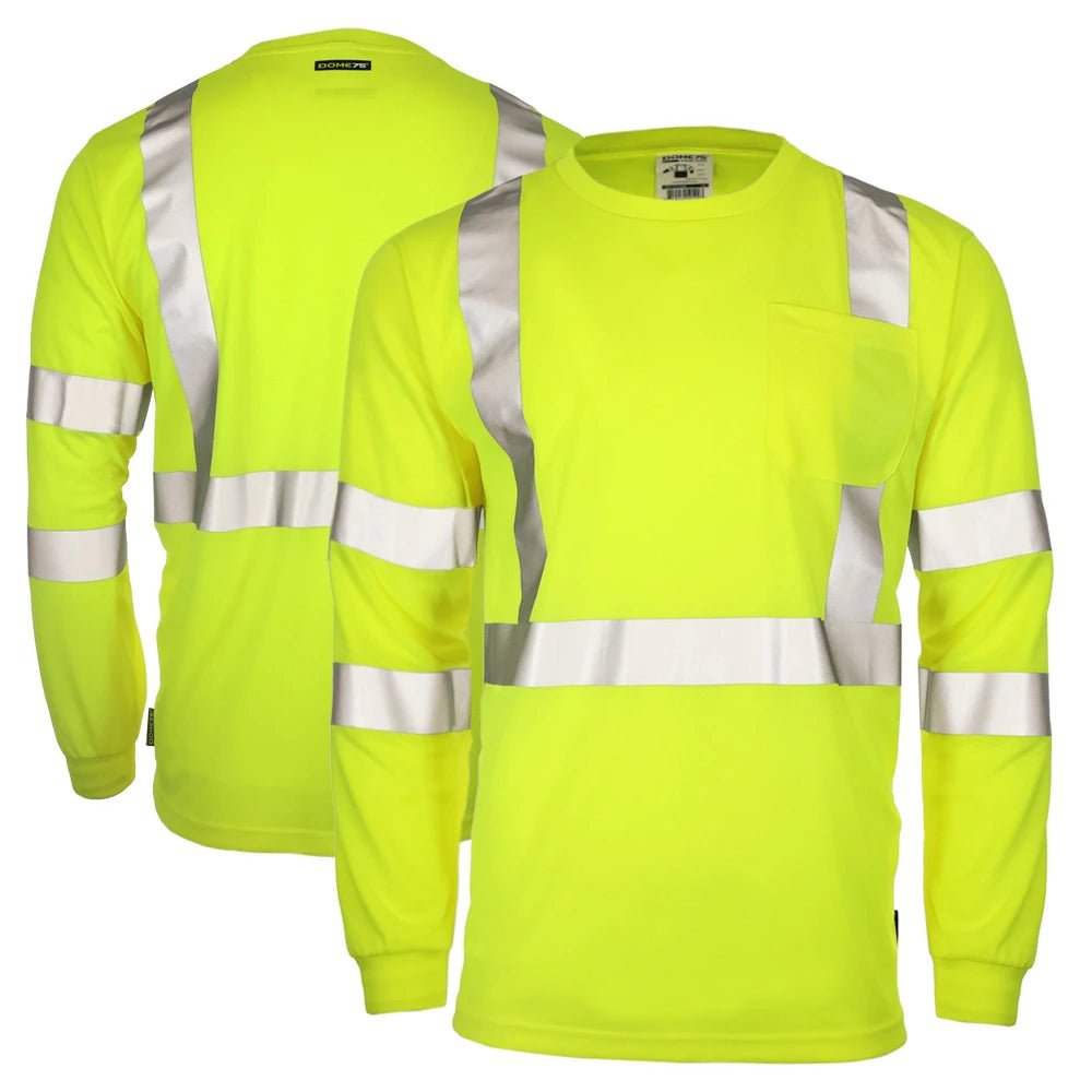 DSL1431 HiVis ANSI Class 3 Viz - Dri Long Sleeve Safety Shirt - Custom Craft Solution