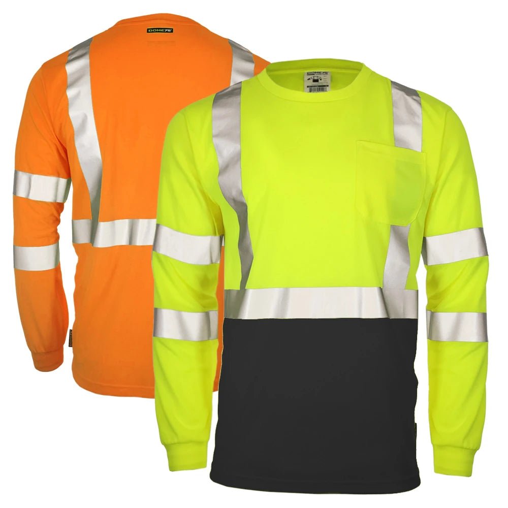 DSL1432 Hi Vis Class 3 Black Bottom Viz - Dri Long Sleeve Safety Shirt - Custom Craft Solution