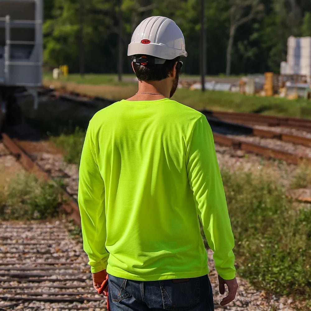 DSL2601 High Visibility Viz - Tuff Long Sleeve Moisture Wicking Safety Shirt - Custom Craft Solution