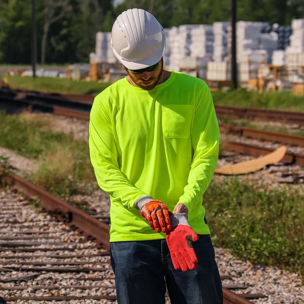 DSL2601 High Visibility Viz - Tuff Long Sleeve Moisture Wicking Safety Shirt - Custom Craft Solution