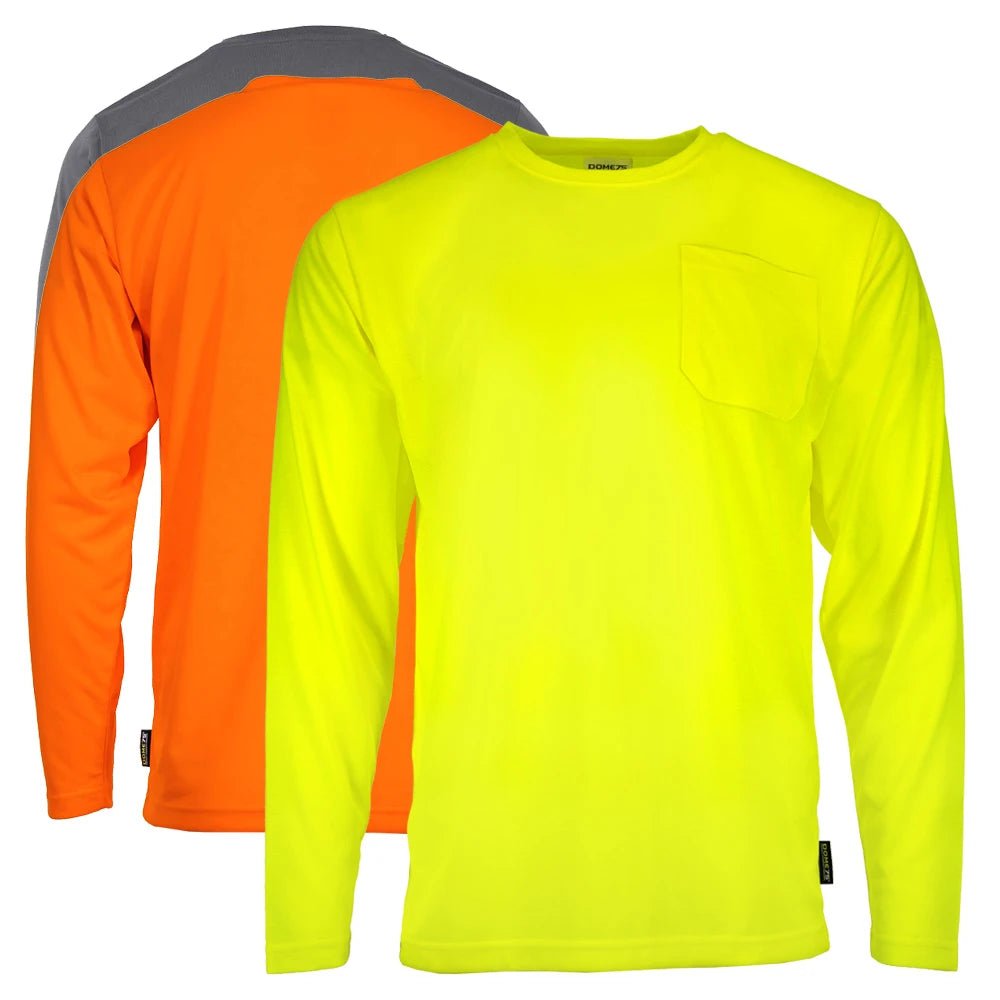 DSL2601 High Visibility Viz - Tuff Long Sleeve Moisture Wicking Safety Shirt - Custom Craft Solution