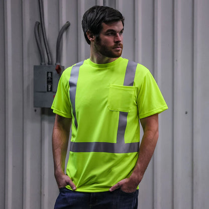 DSS1421 HiVis ANSI Class 2 Viz-Dri Safety T-Shirt