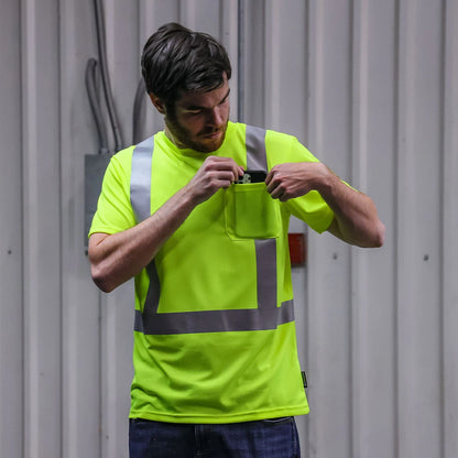 DSS1421 HiVis ANSI Class 2 Viz-Dri Safety T-Shirt