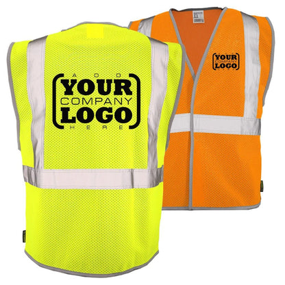 DV1121 Class 2 HiVis Viz - Cool Economy Safety Vest - Custom Logo Safety Vest with logo on front and back