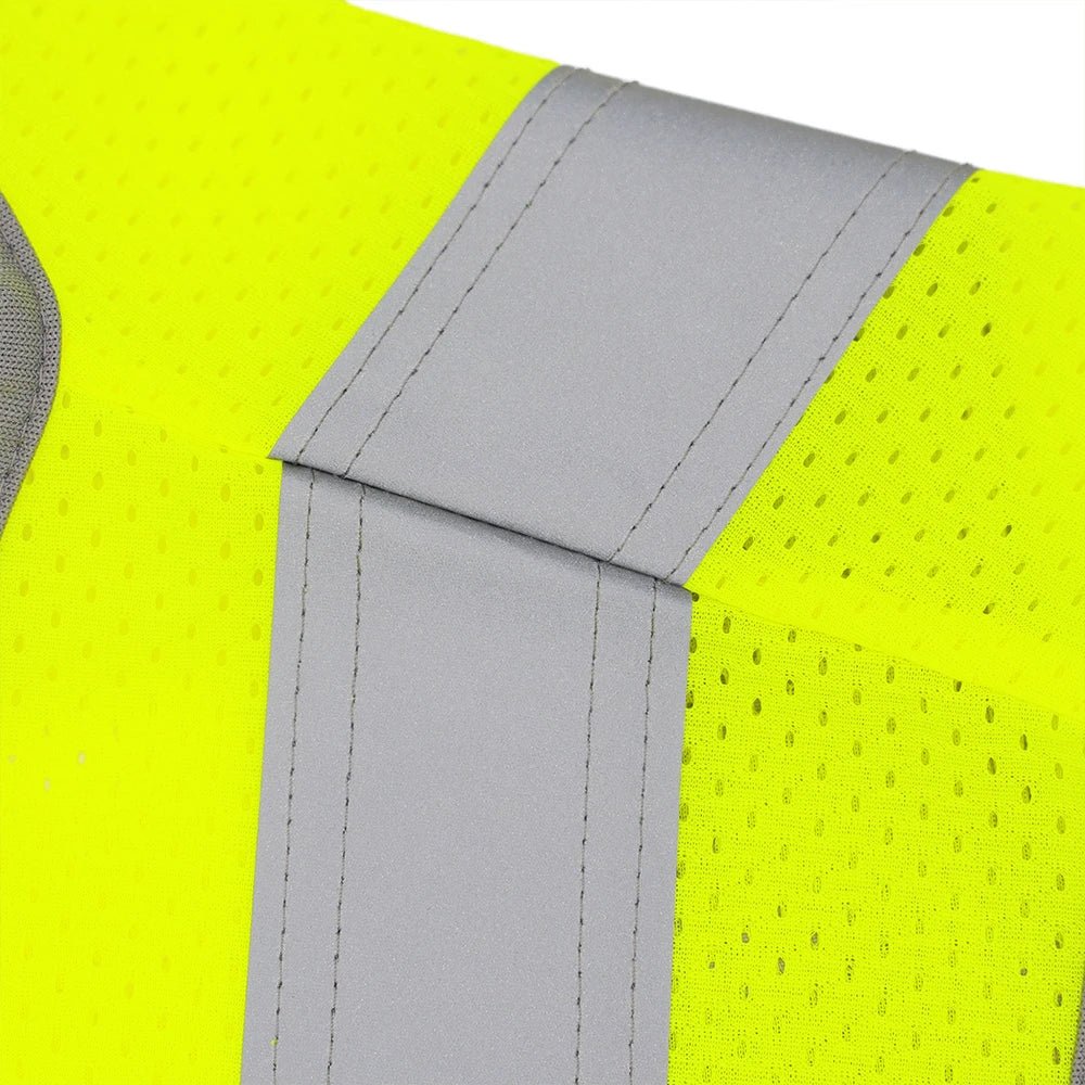 DV1121 Class 2 HiVis Viz - Cool Economy Safety Vest - Custom Logo Safety Vest shoulder detail