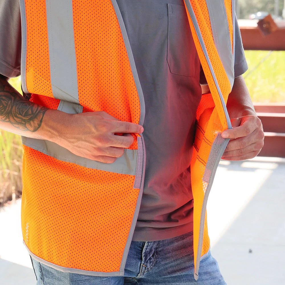 DV1121 Class 2 HiVis Viz - Cool Economy Safety Vest - Custom Logo Safety Vest lifestyle details