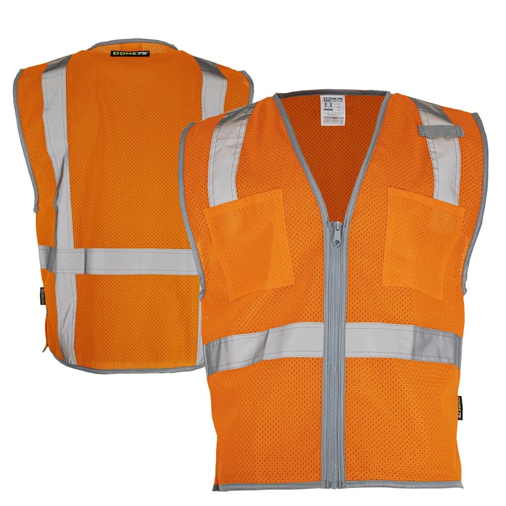 DV1221 HiVis ANSI Class 2 Viz - Cool Mesh Safety Vest - custom safety vests orange varient