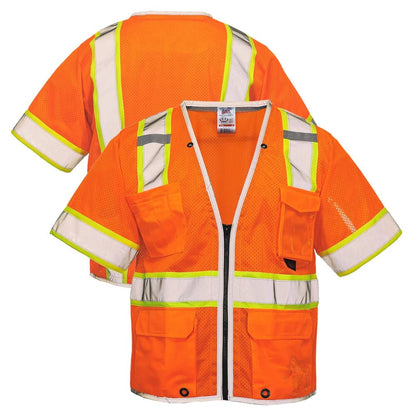 2701/2702 Class 3 Hi Vis Contrast Hyper - Lite Safety Vest - Custom Craft Solution