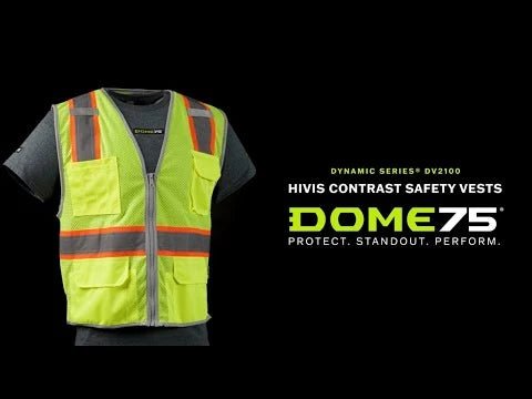 DV2125 Class 2 Black Bottom HiVis Contrast Viz - Cool Mesh Safety Vest - custom safety vests brand image