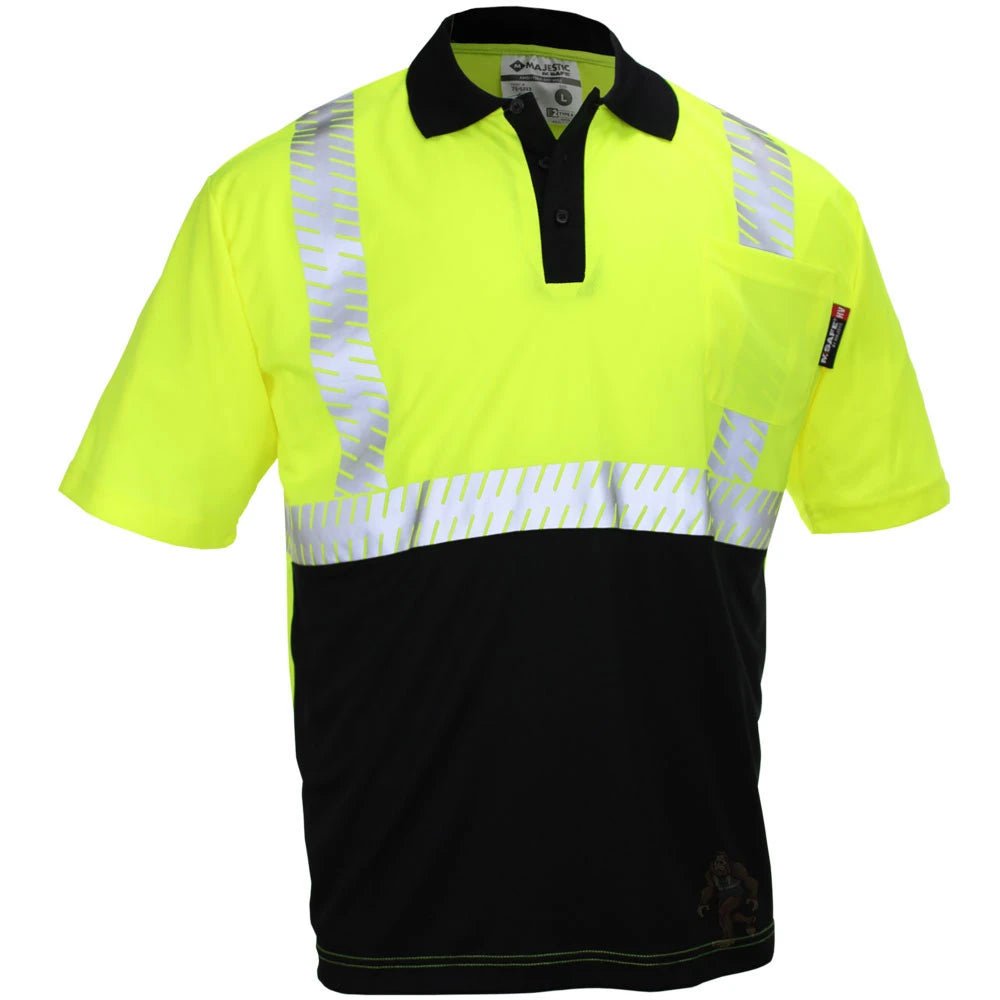 75 - 5213 Class 2 HiVis Segmented Short Sleeve Polo - Custom Craft Solution