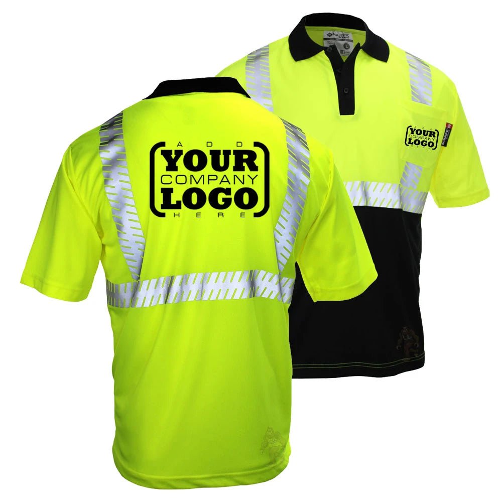 75 - 5213 Class 2 HiVis Segmented Short Sleeve Polo - Custom Craft Solution