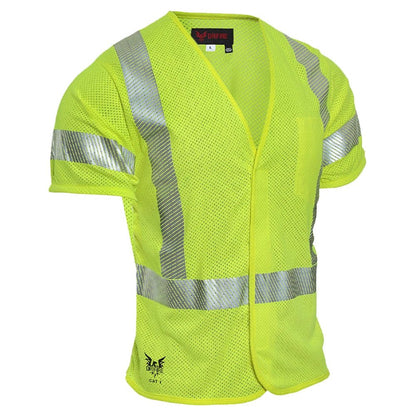 SV59Z - 3 Class 3 Hi Vis Heavy Duty Zippered Mesh Surveyor Safety Vest - Custom Craft Solution